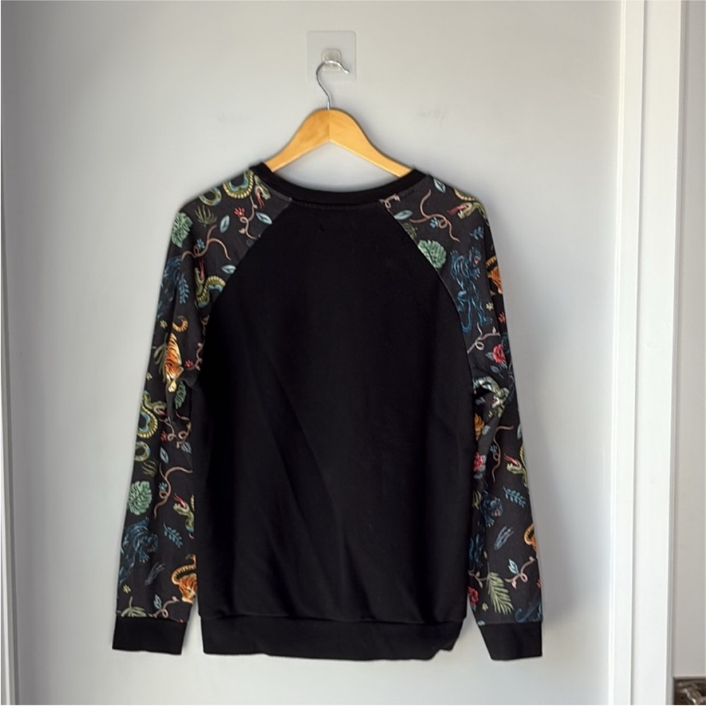 ZARA MAN XL BLACK TIGER PANTHER SNAKE JUNGLE SWEATSHIRT - Picture 3 of 7